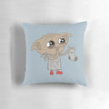 Soft and plush elf-themed pillow with detailed features and charming design