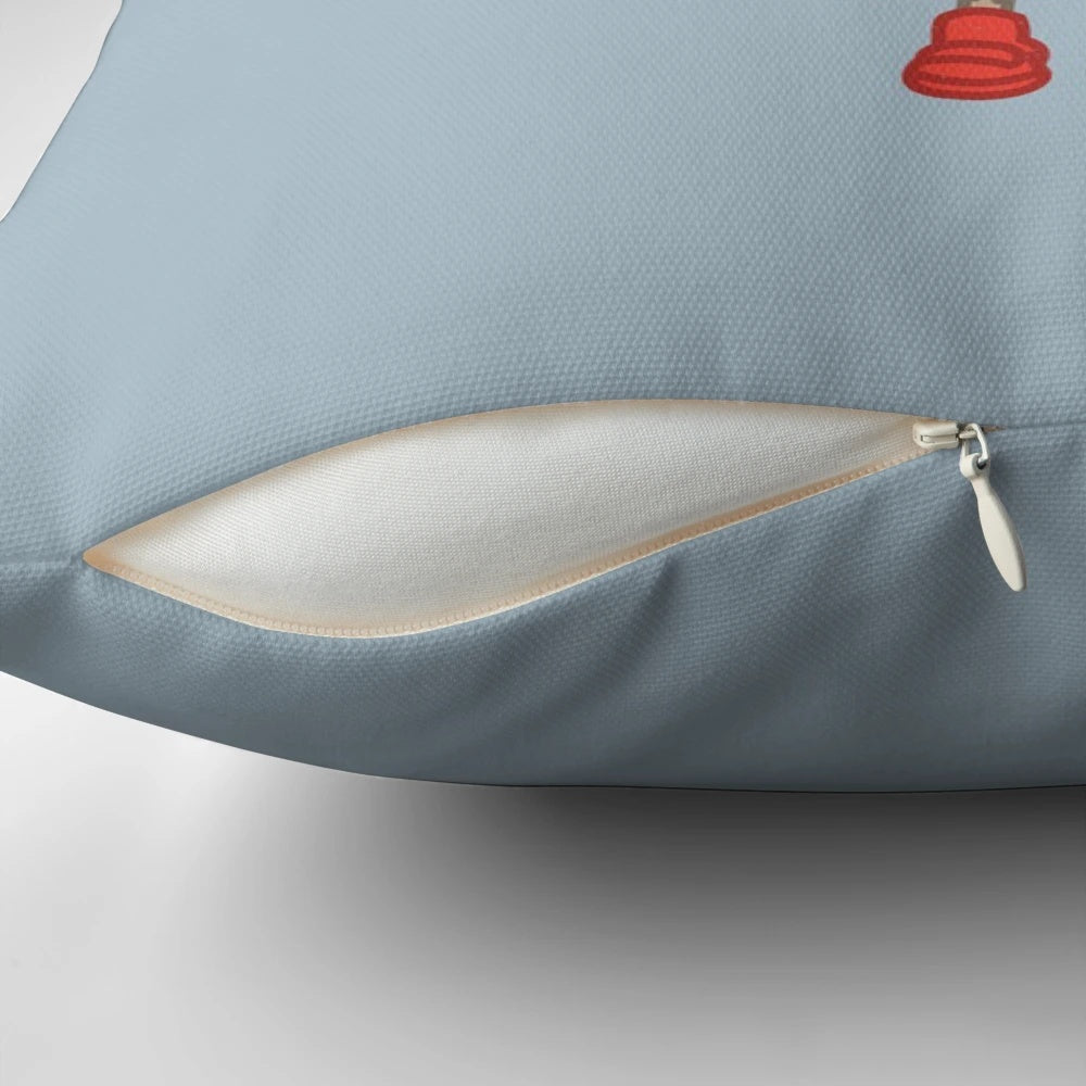 Soft and plush elf-themed pillow with detailed features and charming design