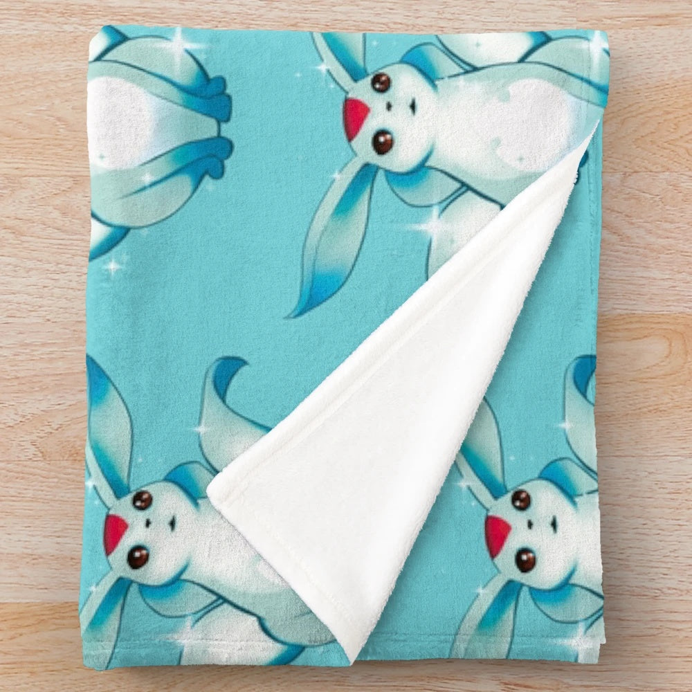 Emerald Carbuncle plush blanket with a sparkly, glittery design