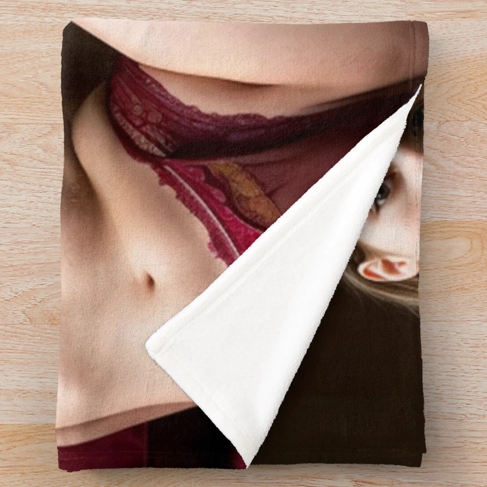 Emma Watson Plush Blanket featuring the captivating actress
