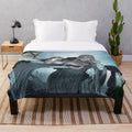 Fairy and dragon plush blanket with whimsical design for cozy, fantasy-inspired home decor