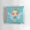 Soft, plush fairy-themed decorative pillow with delicate wings and a dreamy design