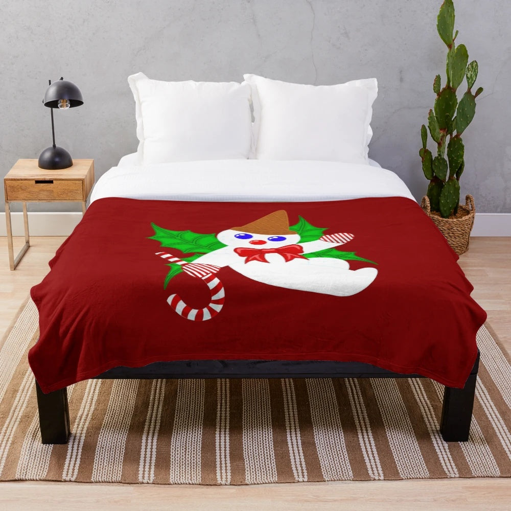 Fairy plush blanket in a winter wonderland setting