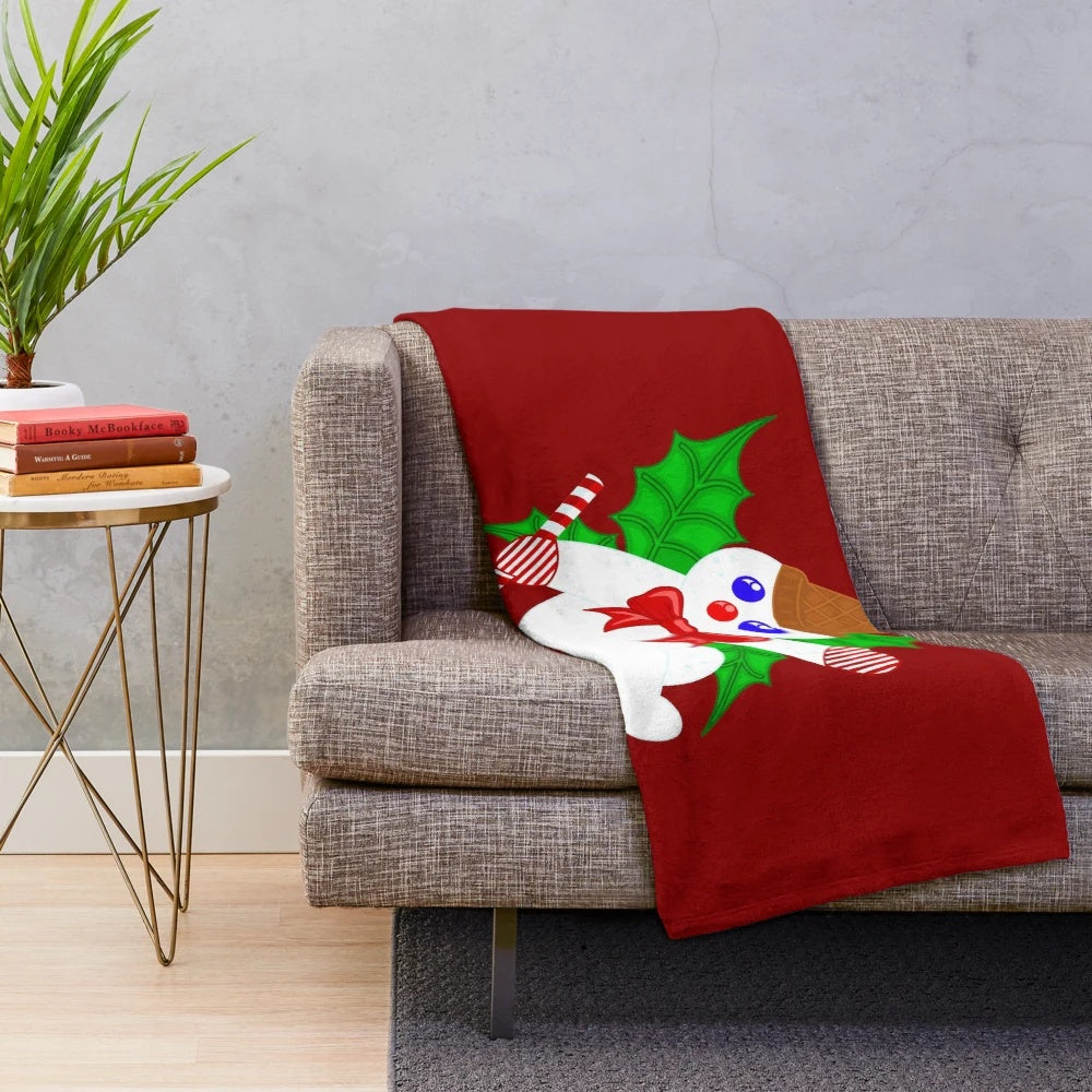 Fairy plush blanket in a winter wonderland setting