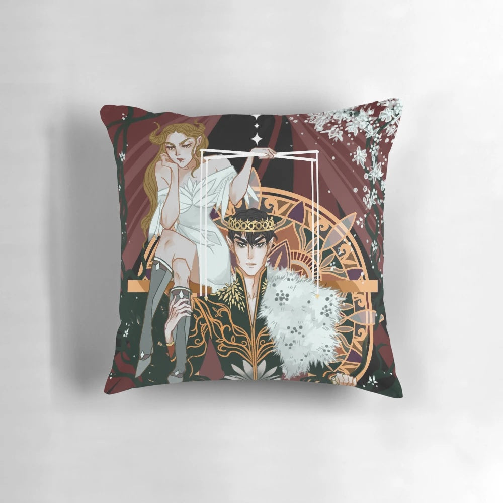 An enchanting decorative pillow inspired by the world of "The Folk of the Air" series by Holly Black.