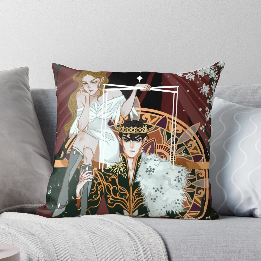 An enchanting decorative pillow inspired by the world of "The Folk of the Air" series by Holly Black.