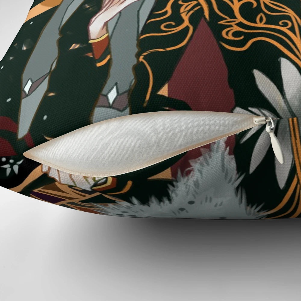 An enchanting decorative pillow inspired by the world of "The Folk of the Air" series by Holly Black.