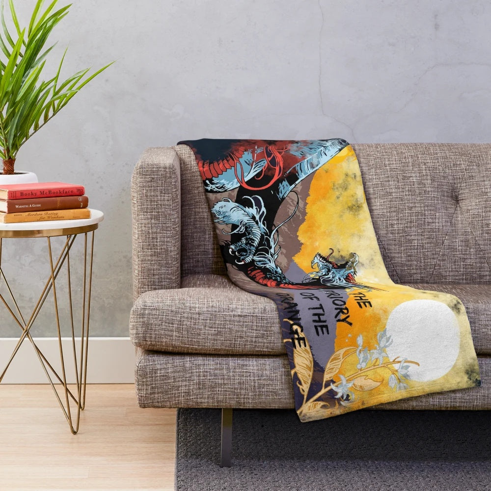 Priory of the Orange Tree inspired fantasy plush blanket