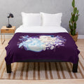 Soft, cozy plush unicorn blanket with fantasy design