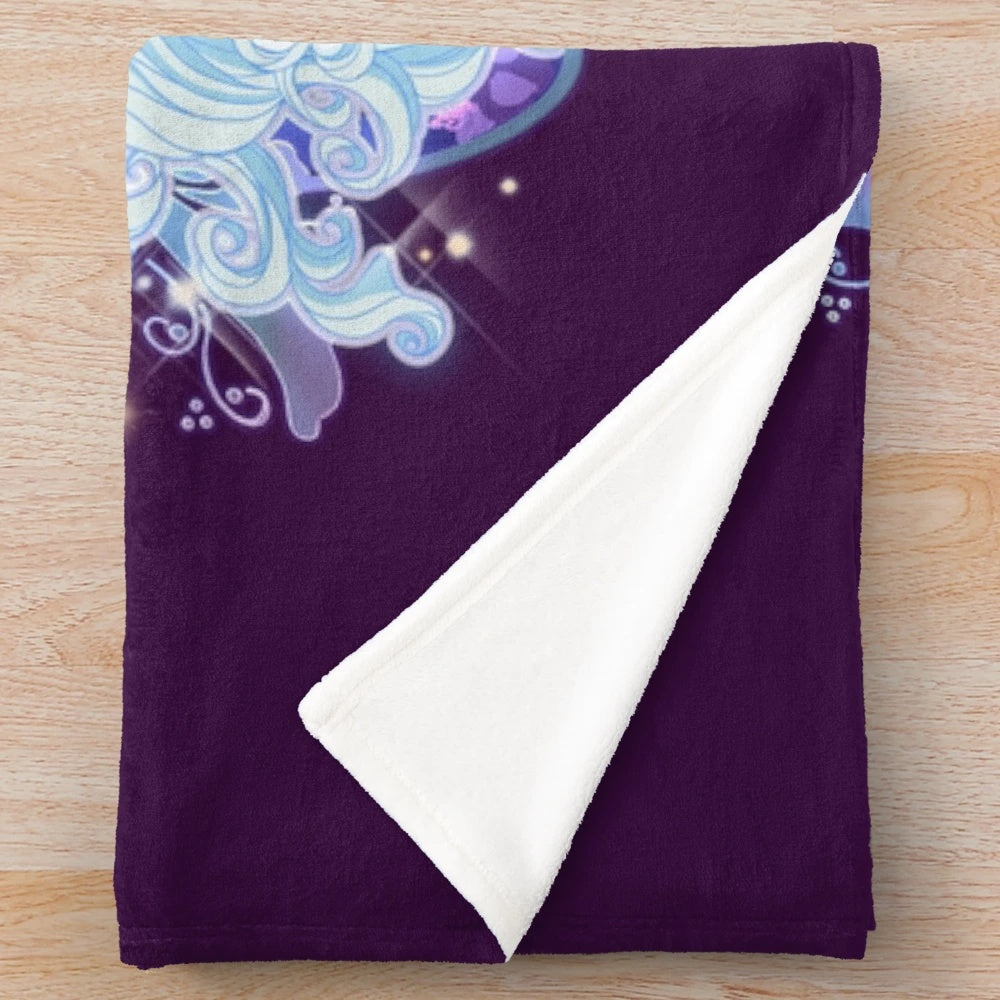 Soft, cozy plush unicorn blanket with fantasy design