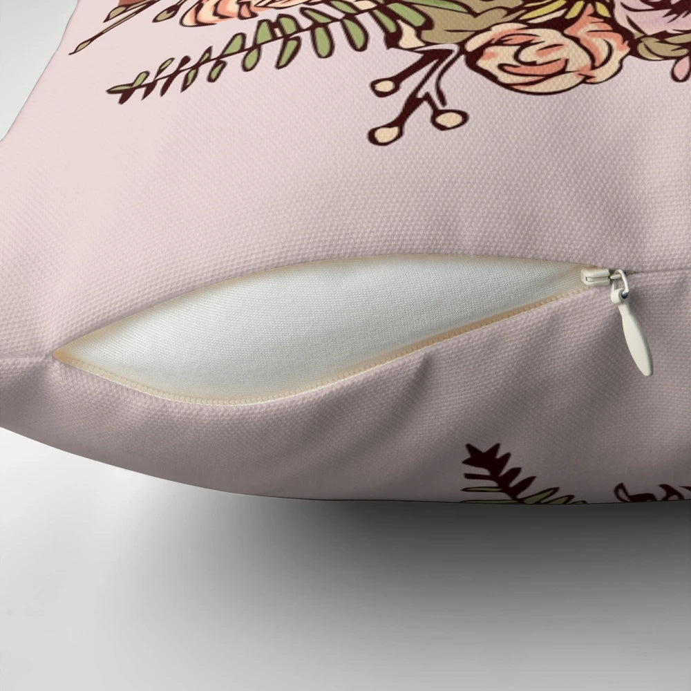 Flower crown adorned Ludo pillow, inspired by the beloved Jim Henson film Labyrinth