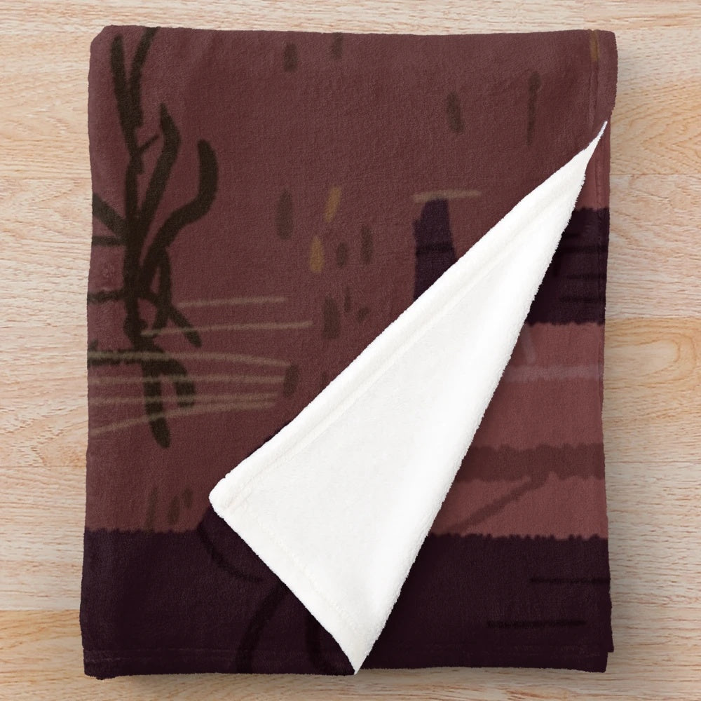 Scourge of the Forest Plush Blanket featuring a cozy, cat-inspired design