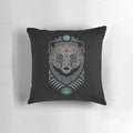 Decorative forest lord pillow with tribal, Scandinavian, and mythological creature design