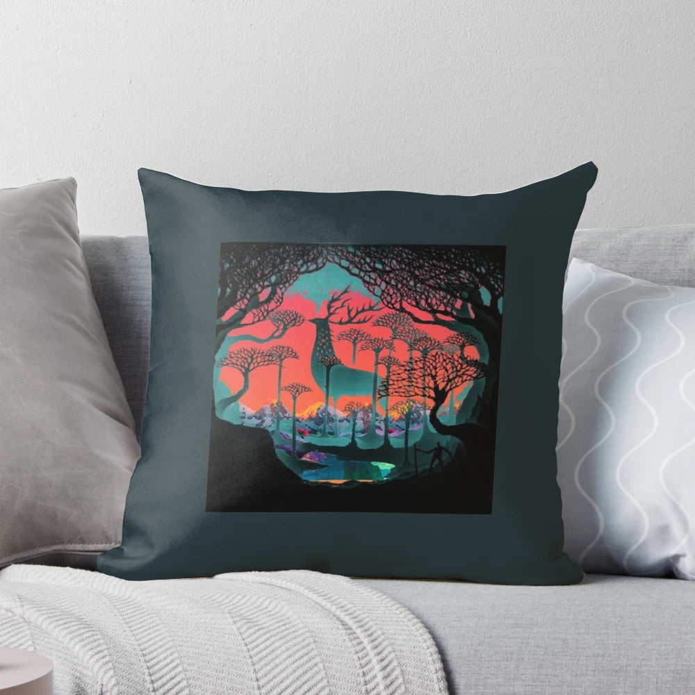 Forest Spirit Woodland Pillow, Anime Inspired Home Decor