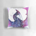 Vibrant galaxy-themed dragon pillow with a captivating cosmic design