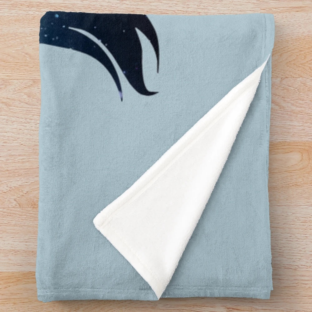 Luminous galaxy unicorn plush blanket with a magical, iridescent design