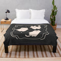 Cozy plush blanket featuring adorable ghost cat design