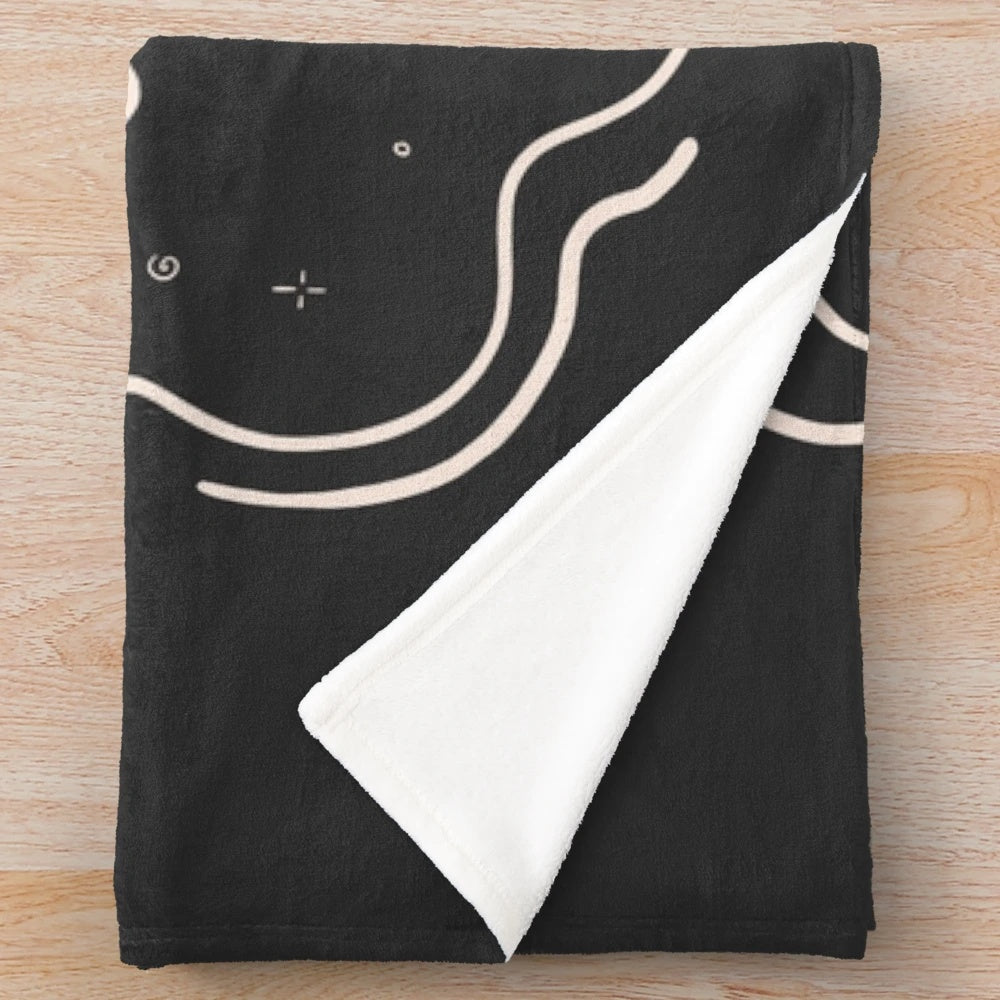 Cozy plush blanket featuring adorable ghost cat design
