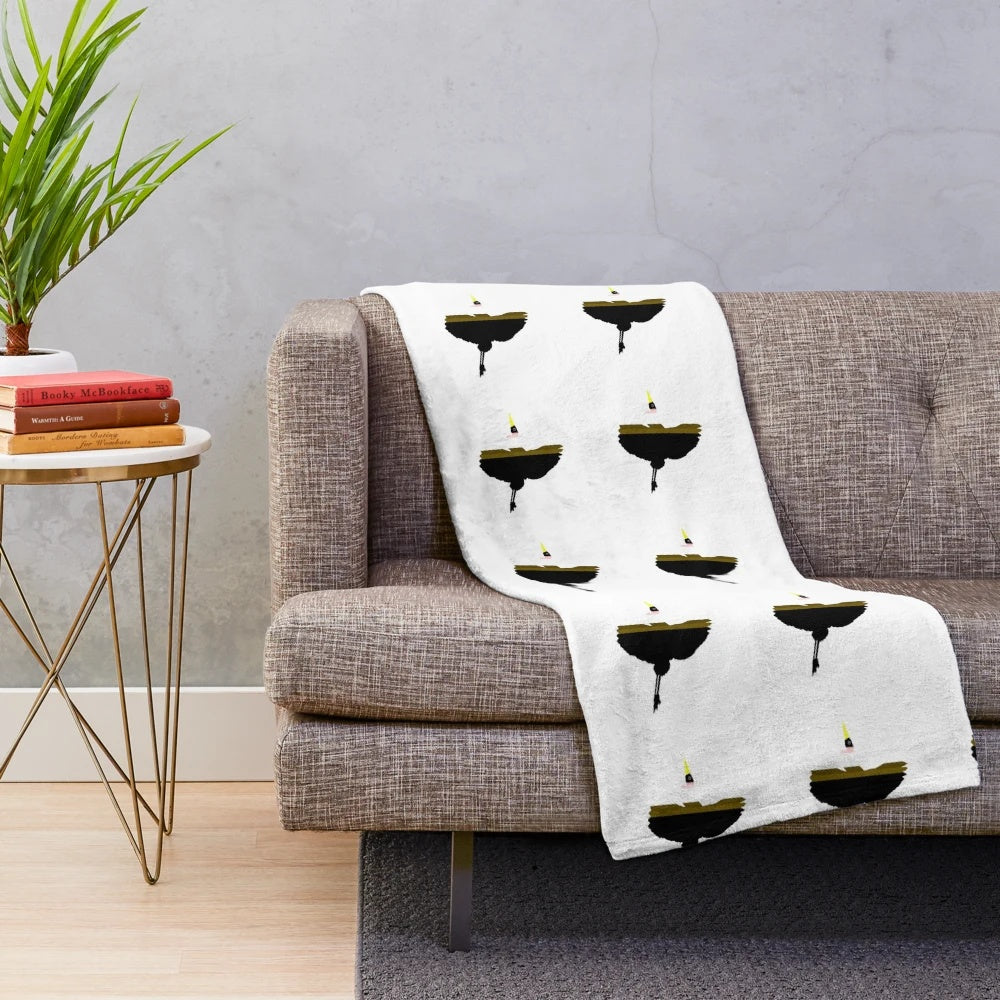 Heron plush blanket featuring stunning animal art design