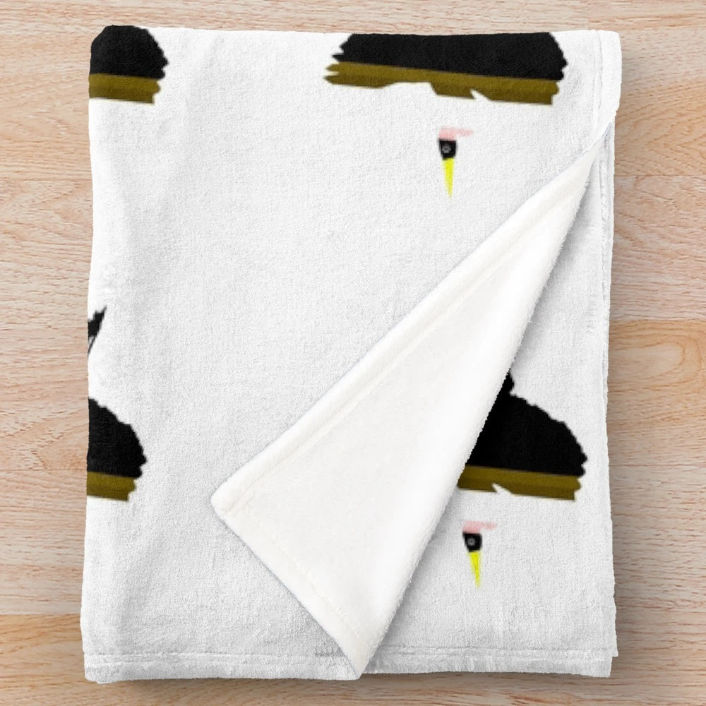 Heron plush blanket featuring stunning animal art design