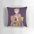 Hidden Gem Pillow featuring a captivating design with skeletons, gems, and crystals