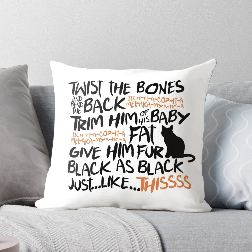 Binx Spell Pillow featuring the iconic Sanderson Sisters from the classic film Hocus Pocus