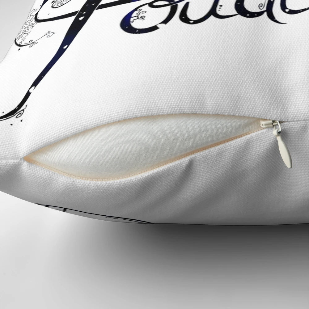 Whimsical Hogwarts Castle themed decorative pillow with a cozy, fantasy design