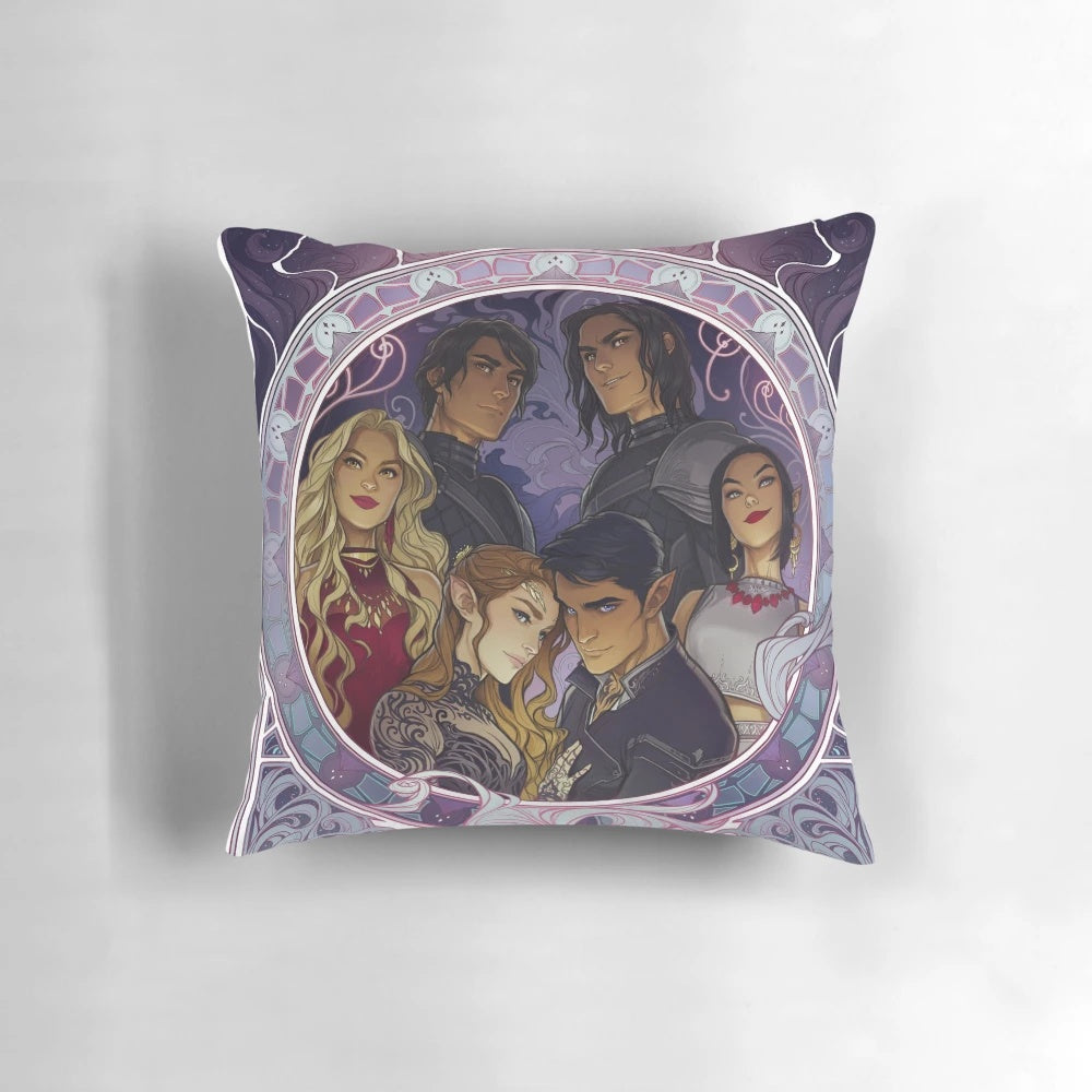 Cozy and stylish "The Inner Circle" pillow inspired by the ACOTAR fantasy book series