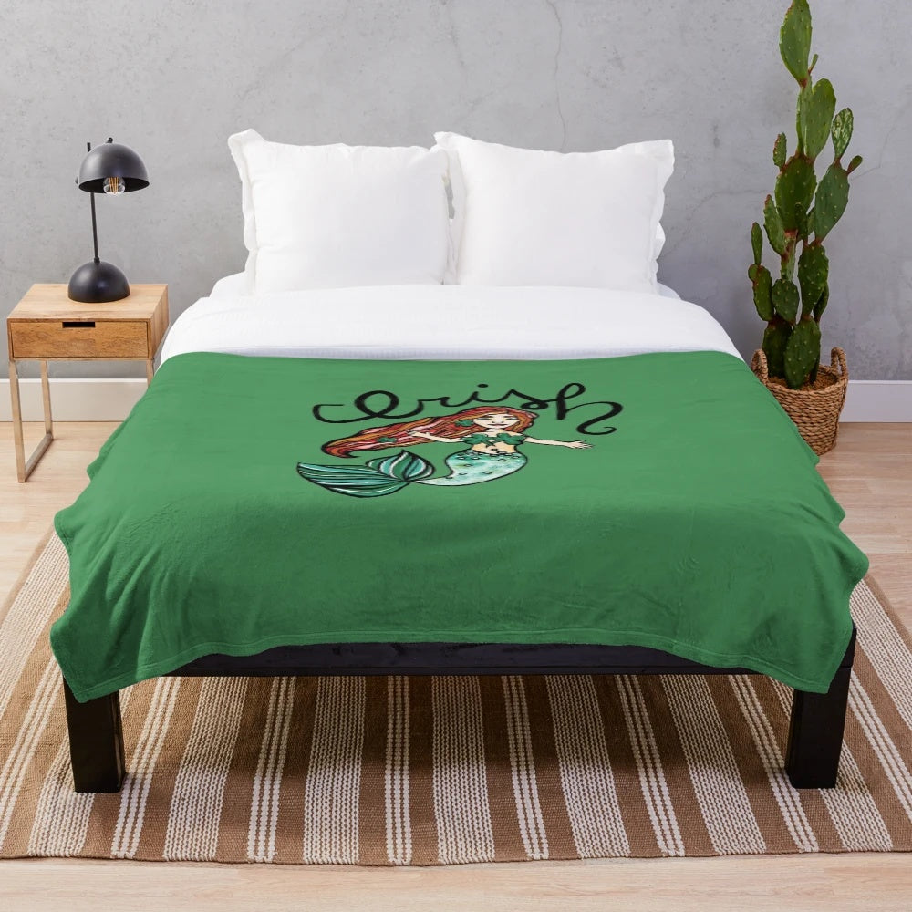 Soft and plush Irish mermaid-inspired blanket