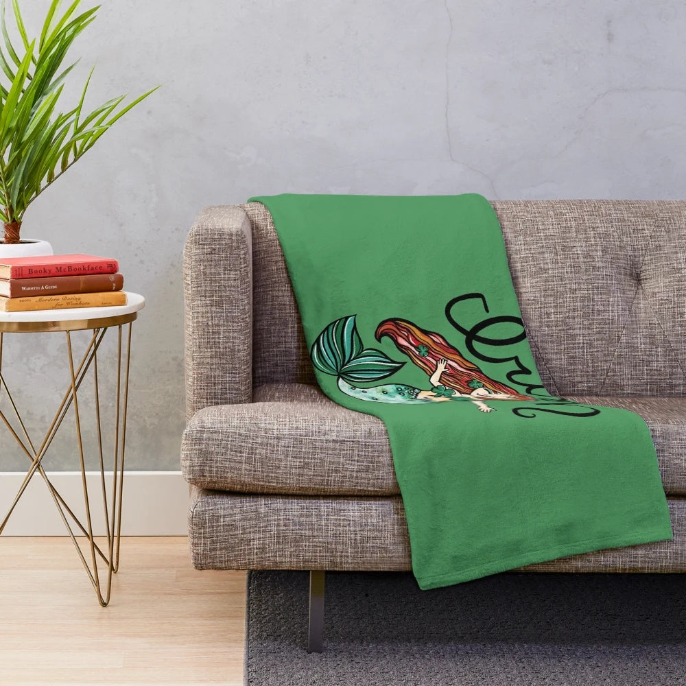 Soft and plush Irish mermaid-inspired blanket
