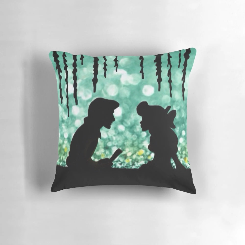 Soft, plush "Kiss the Girl" pillow featuring Ariel and Eric from the Disney classic, The Little Mermaid