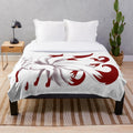 Kitsune fox plush blanket with nine tails