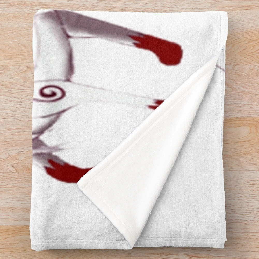 Kitsune fox plush blanket with nine tails