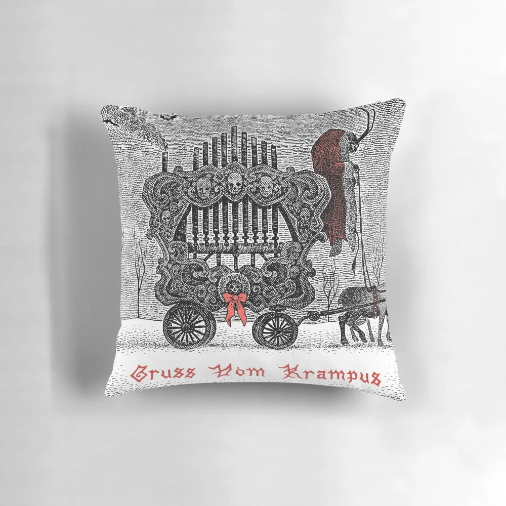 Festive Krampus-themed Calliope Pillow Decor