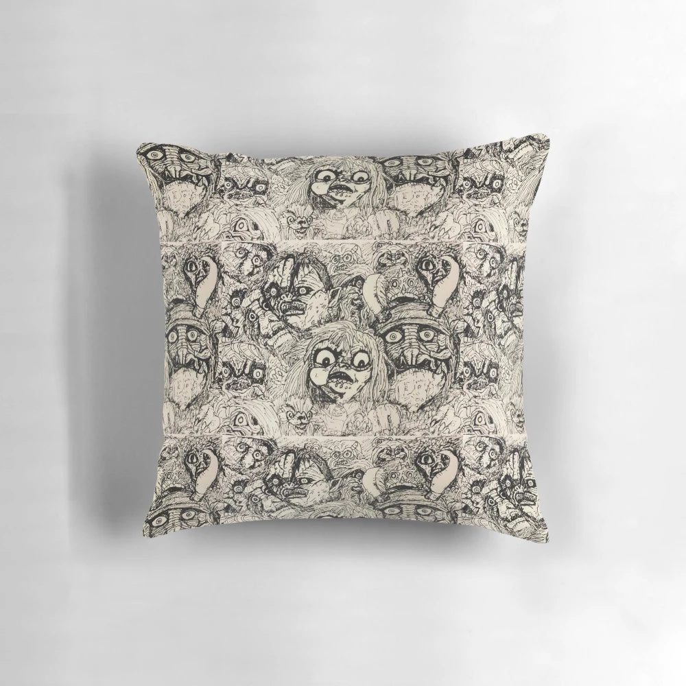 Decorative pillow featuring imagery from the classic fantasy film Labyrinth, created by Jim Henson.