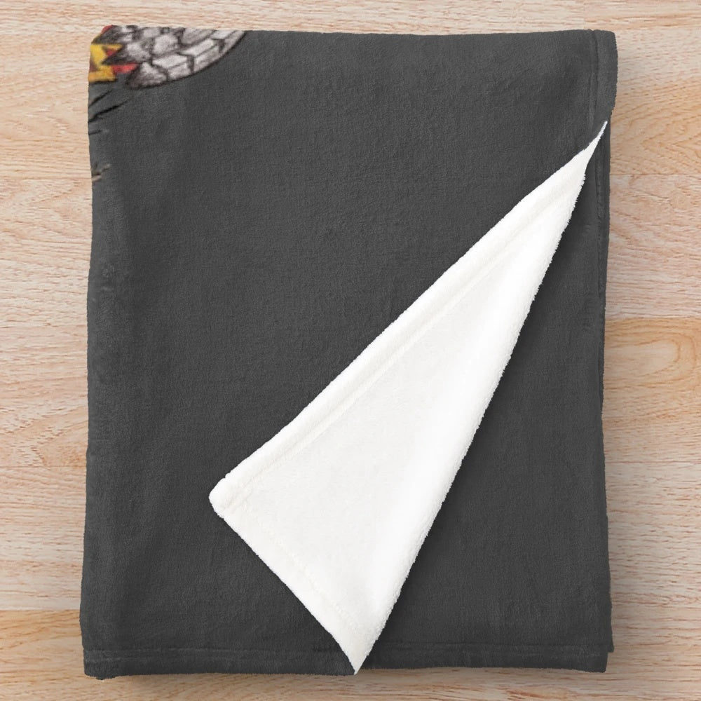 Cozy plush blanket with Labyrinth-inspired fantasy art design