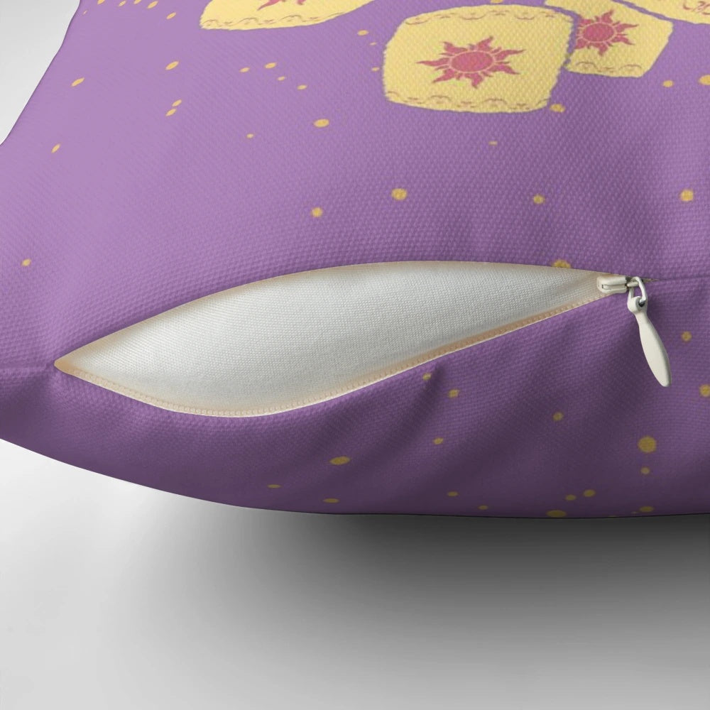 Lantern light tangled pillow with Disney princess Rapunzel and Pascal the chameleon