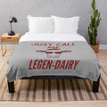 Plush blanket featuring mythical legendary animals in a vintage, fantasy style