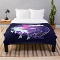 Soft and cozy lilac plush blanket featuring a magical unicorn design, perfect for any fantasy lover.