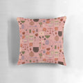 Soft and cozy love potion pillow in shades of pink and peach, perfect for romantic decor.