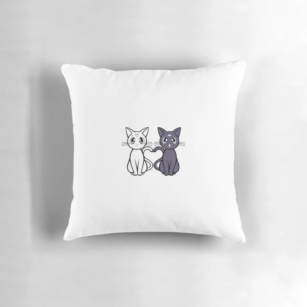 Soft, plush pillow featuring the iconic cats Luna and Artemis from the Sailor Moon anime series