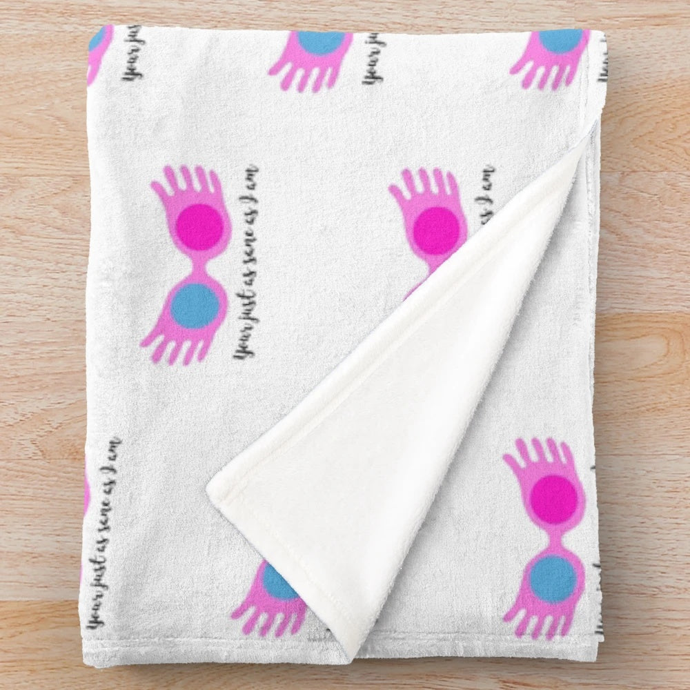 Cozy plush blanket featuring Luna Lovegood's iconic Spectrespecs from the Harry Potter series