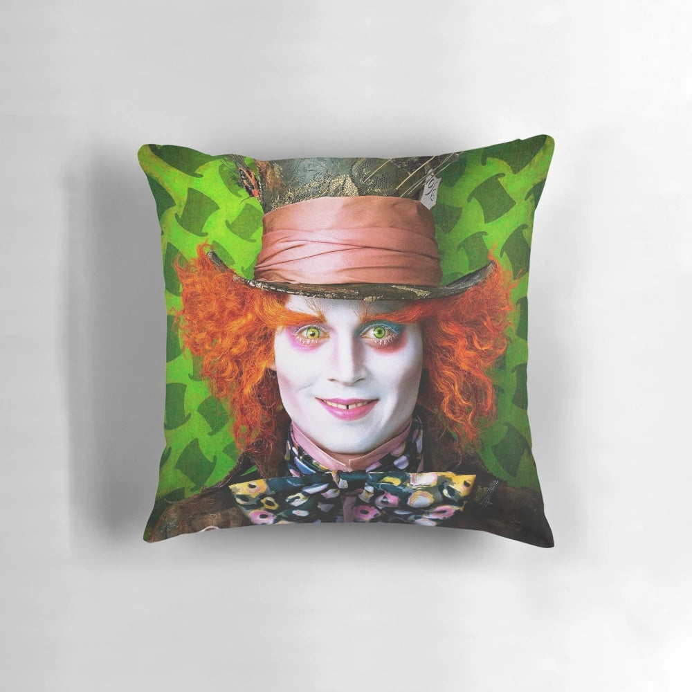 Mad Hatter Pillow Inspired by the Iconic Character from Alice in Wonderland