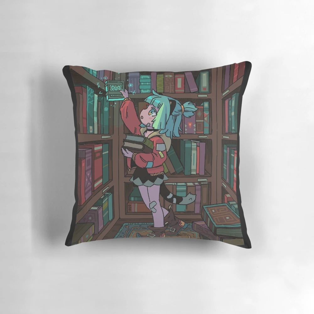 Soft, plush pillow featuring a whimsical "Magic Book" design, perfect for anime and fantasy lovers.