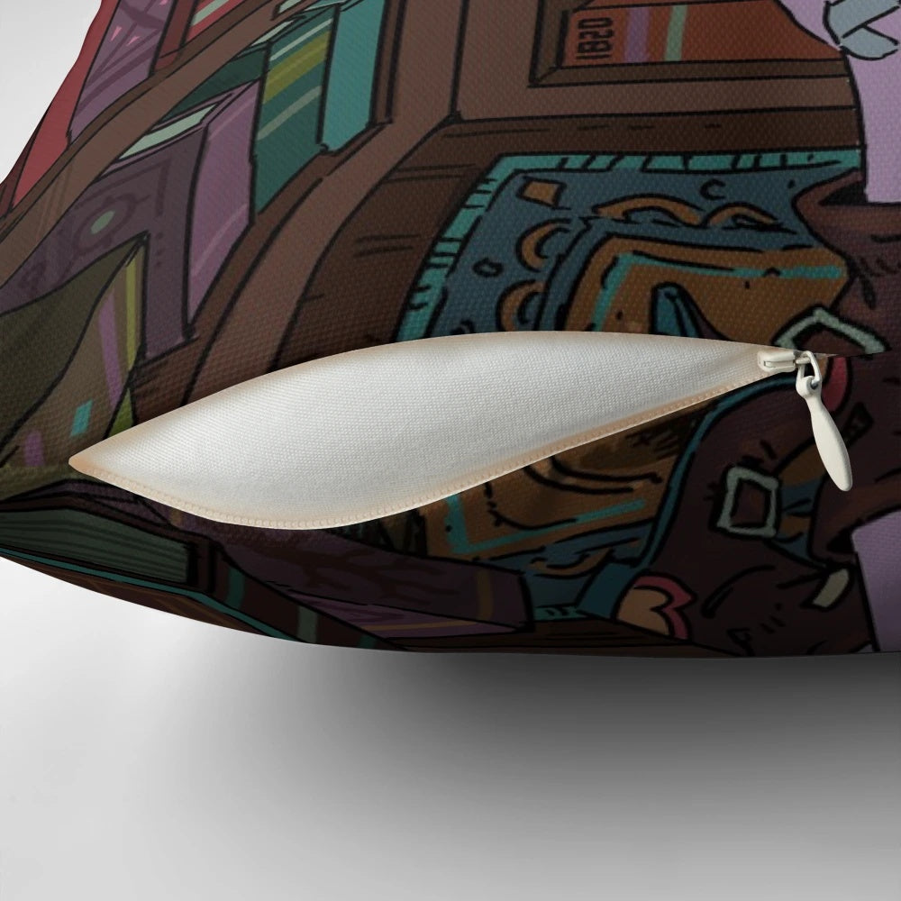 Soft, plush pillow featuring a whimsical "Magic Book" design, perfect for anime and fantasy lovers.