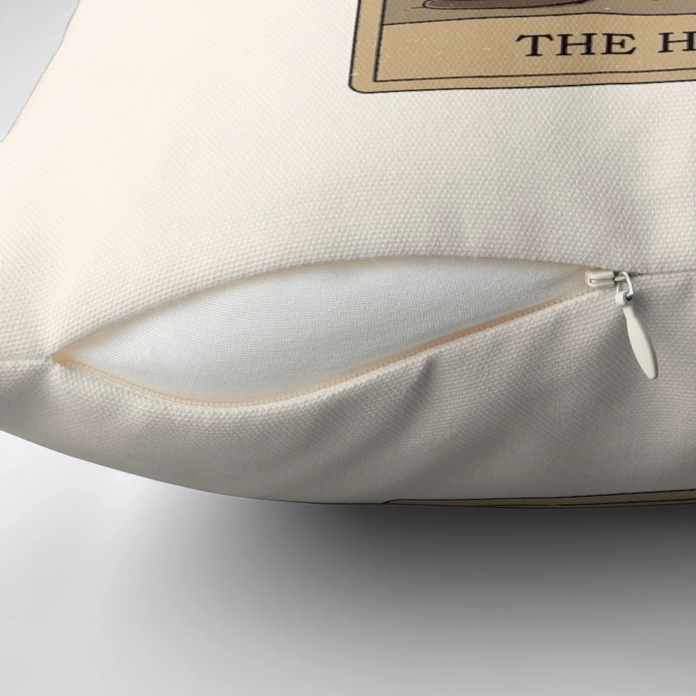 Hermit Pillow featuring a magical cat design