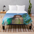 Magical light plush blanket with vibrant fantasy design