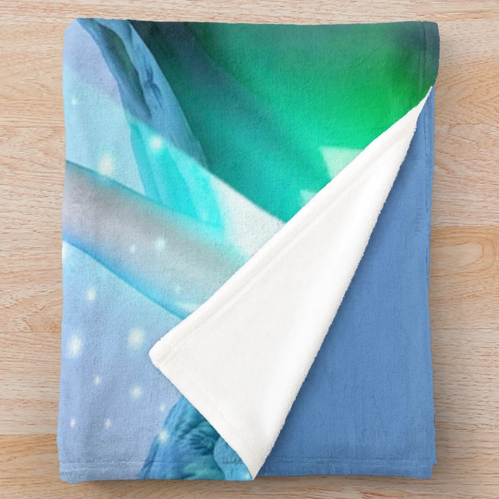 Magical light plush blanket with vibrant fantasy design