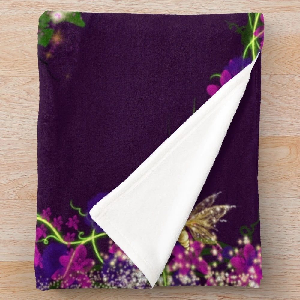 Magical plush blanket with fantasy design