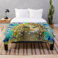 Magical stars plush blanket with vibrant, abstract patterns
